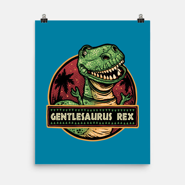 Gentlesaurus Rex-None-Matte-Poster-glitchygorilla