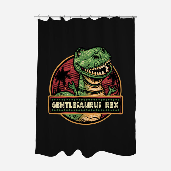 Gentlesaurus Rex-None-Polyester-Shower Curtain-glitchygorilla