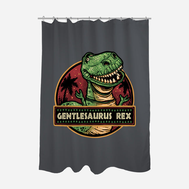 Gentlesaurus Rex-None-Polyester-Shower Curtain-glitchygorilla