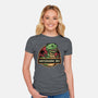 Gentlesaurus Rex-Womens-Fitted-Tee-glitchygorilla