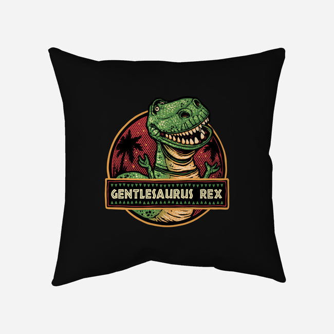 Gentlesaurus Rex-None-Removable Cover w Insert-Throw Pillow-glitchygorilla