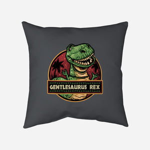 Gentlesaurus Rex-None-Removable Cover w Insert-Throw Pillow-glitchygorilla
