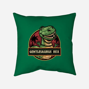 Gentlesaurus Rex-None-Removable Cover w Insert-Throw Pillow-glitchygorilla