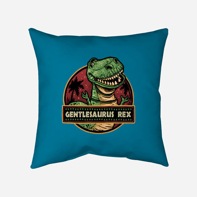 Gentlesaurus Rex-None-Removable Cover w Insert-Throw Pillow-glitchygorilla