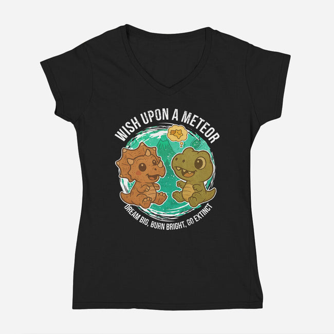 Wishing Upon A Meteor-Womens-V-Neck-Tee-Lorets