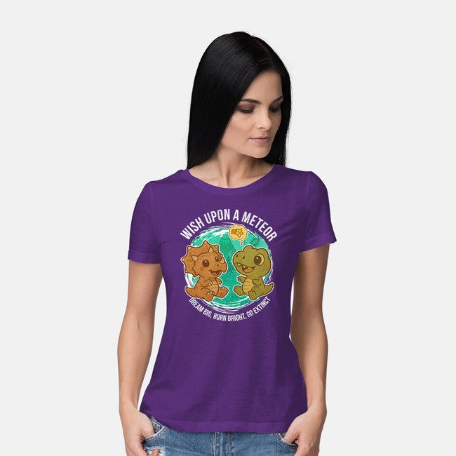 Wishing Upon A Meteor-Womens-Basic-Tee-Lorets