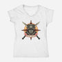 Mark Of The Sunborn-Womens-V-Neck-Tee-glitchygorilla