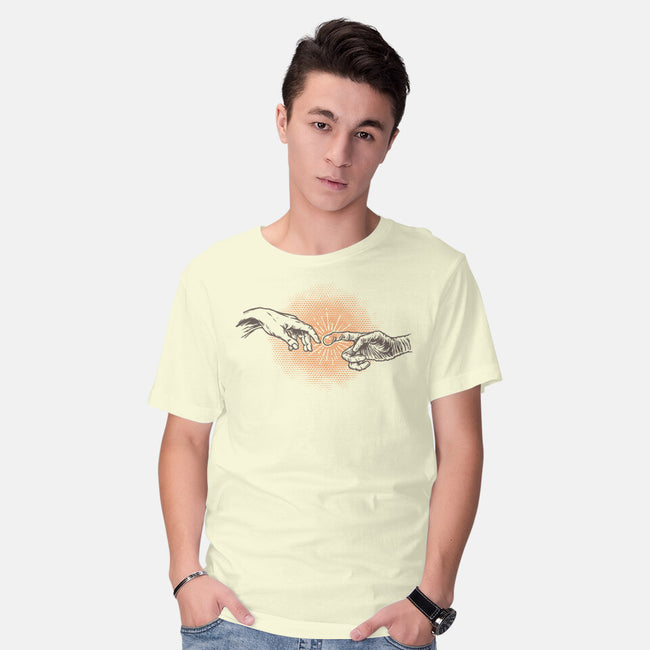 First Contact-Mens-Basic-Tee-glitchygorilla