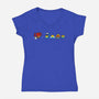 Pac-Tastic Four-Womens-V-Neck-Tee-krisren28