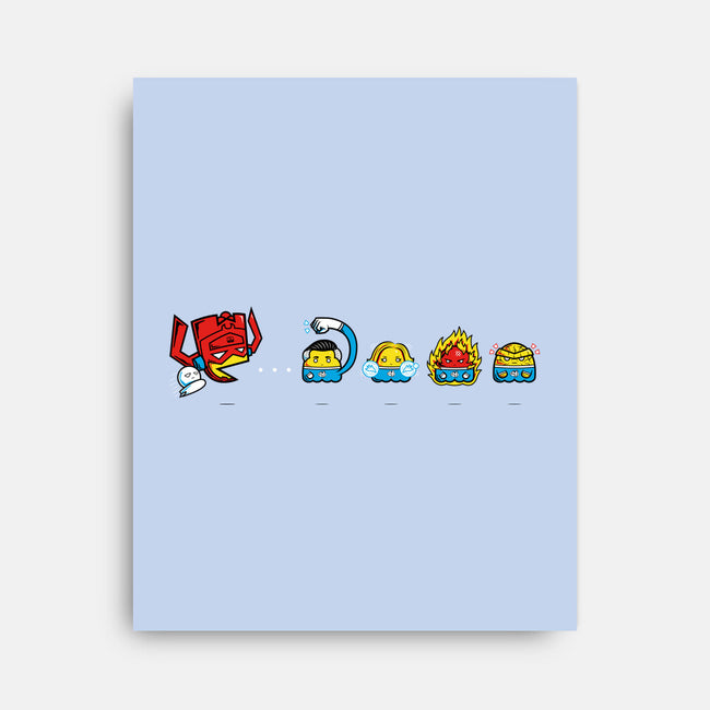 Pac-Tastic Four-None-Stretched-Canvas-krisren28