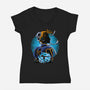 Undercover Fighter-Womens-V-Neck-Tee-rmatix