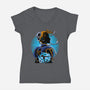 Undercover Fighter-Womens-V-Neck-Tee-rmatix