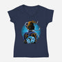 Undercover Fighter-Womens-V-Neck-Tee-rmatix