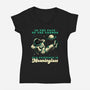 Existential Crisis Astronaut-Womens-V-Neck-Tee-Studio Mootant