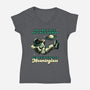 Existential Crisis Astronaut-Womens-V-Neck-Tee-Studio Mootant
