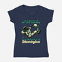 Existential Crisis Astronaut-Womens-V-Neck-Tee-Studio Mootant
