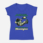 Existential Crisis Astronaut-Womens-V-Neck-Tee-Studio Mootant