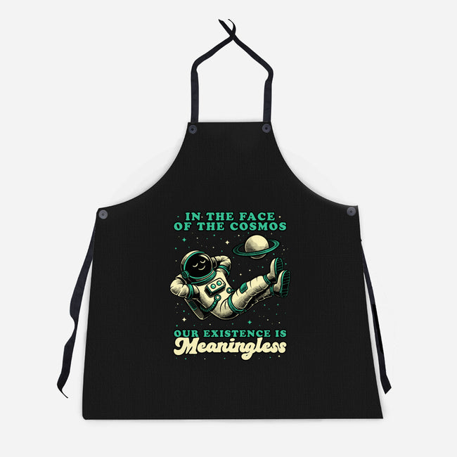 Existential Crisis Astronaut-Unisex-Kitchen-Apron-Studio Mootant