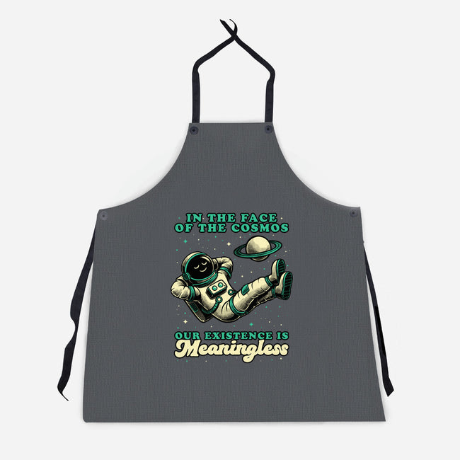 Existential Crisis Astronaut-Unisex-Kitchen-Apron-Studio Mootant