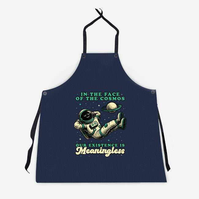Existential Crisis Astronaut-Unisex-Kitchen-Apron-Studio Mootant