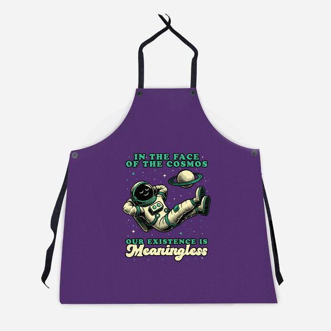 Existential Crisis Astronaut-Unisex-Kitchen-Apron-Studio Mootant