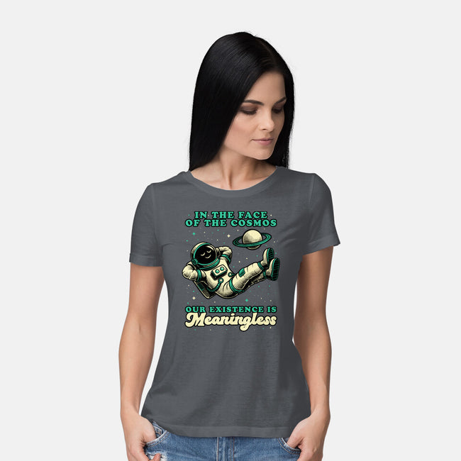 Existential Crisis Astronaut-Womens-Basic-Tee-Studio Mootant