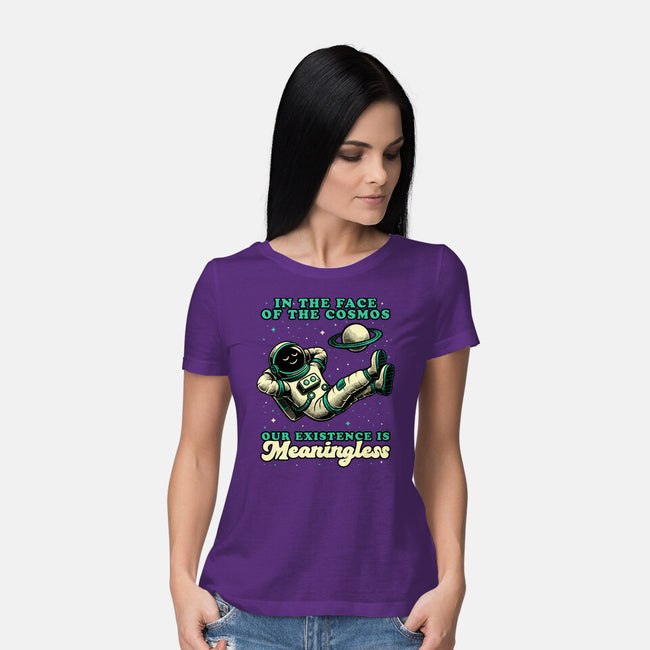 Existential Crisis Astronaut-Womens-Basic-Tee-Studio Mootant