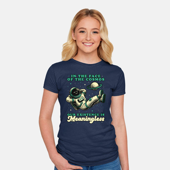 Existential Crisis Astronaut-Womens-Fitted-Tee-Studio Mootant