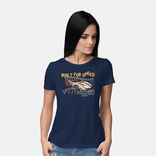 Built For Speed-Womens-Basic-Tee-glitchygorilla