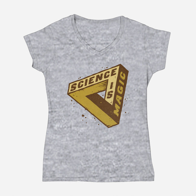 Impossible Science-Womens-V-Neck-Tee-kg07