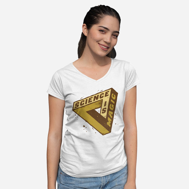 Impossible Science-Womens-V-Neck-Tee-kg07