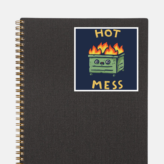 Flaming Hot Mess-None-Glossy-Sticker-kg07