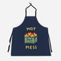 Flaming Hot Mess-Unisex-Kitchen-Apron-kg07
