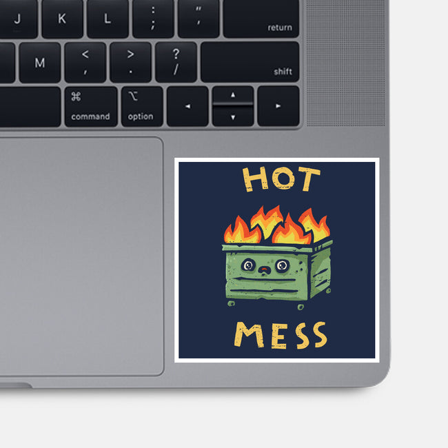 Flaming Hot Mess-None-Glossy-Sticker-kg07