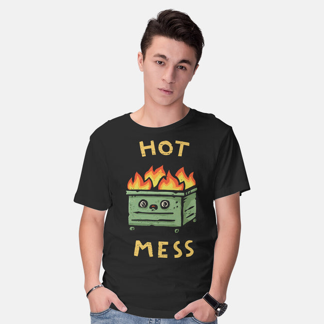 Flaming Hot Mess-Mens-Basic-Tee-kg07