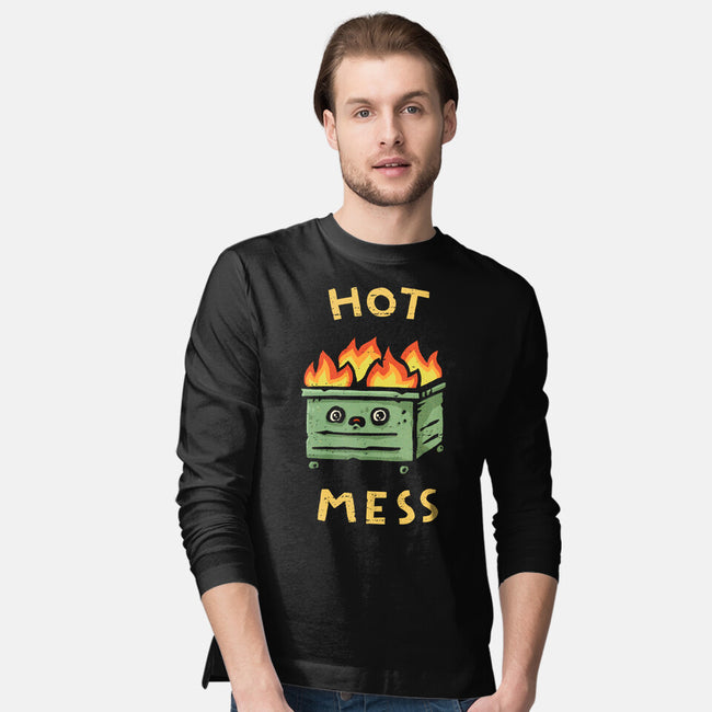 Flaming Hot Mess-Mens-Long Sleeved-Tee-kg07