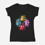Bohemian Ghosts-Womens-V-Neck-Tee-nickzzarto