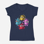 Bohemian Ghosts-Womens-V-Neck-Tee-nickzzarto