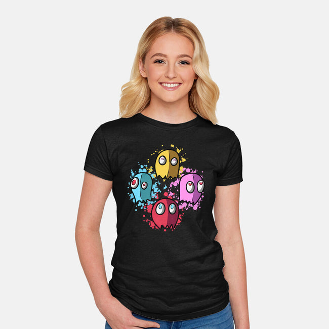 Bohemian Ghosts-Womens-Fitted-Tee-nickzzarto