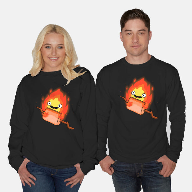 Camp Demon-Unisex-Crew Neck-Sweatshirt-Raffiti