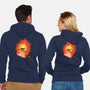 Camp Demon-Unisex-Zip-Up-Sweatshirt-Raffiti