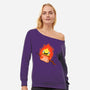 Camp Demon-Womens-Off Shoulder-Sweatshirt-Raffiti