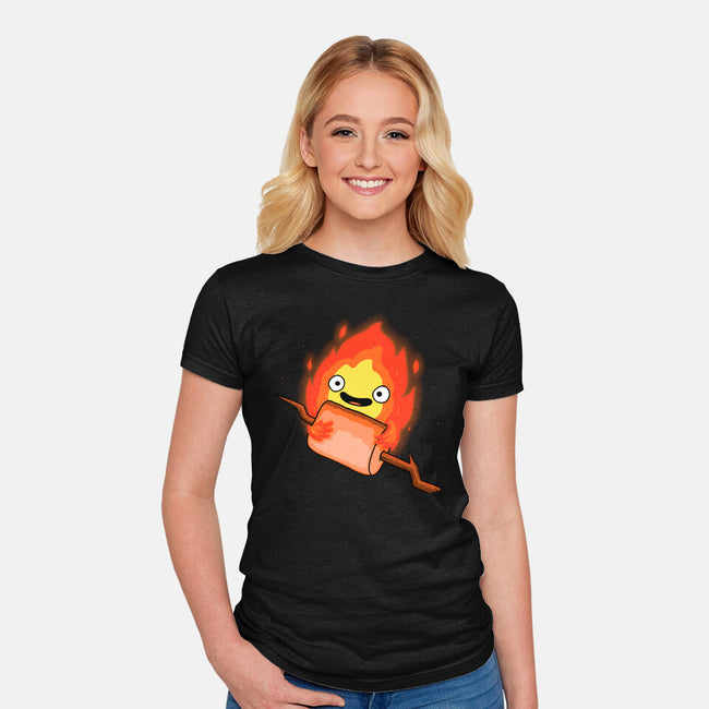 Camp Demon-Womens-Fitted-Tee-Raffiti