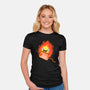 Camp Demon-Womens-Fitted-Tee-Raffiti