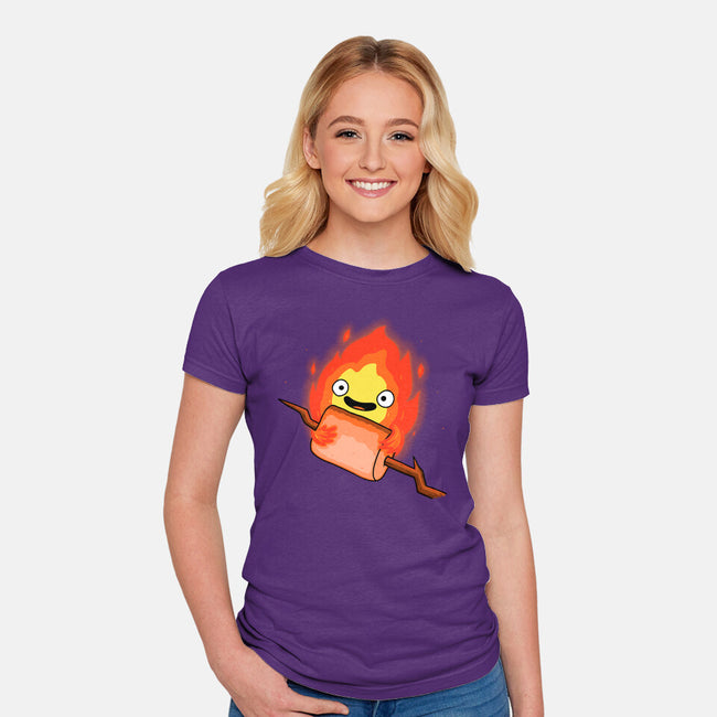 Camp Demon-Womens-Fitted-Tee-Raffiti