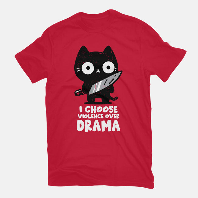Violence Over Drama-Womens-Fitted-Tee-turborat14