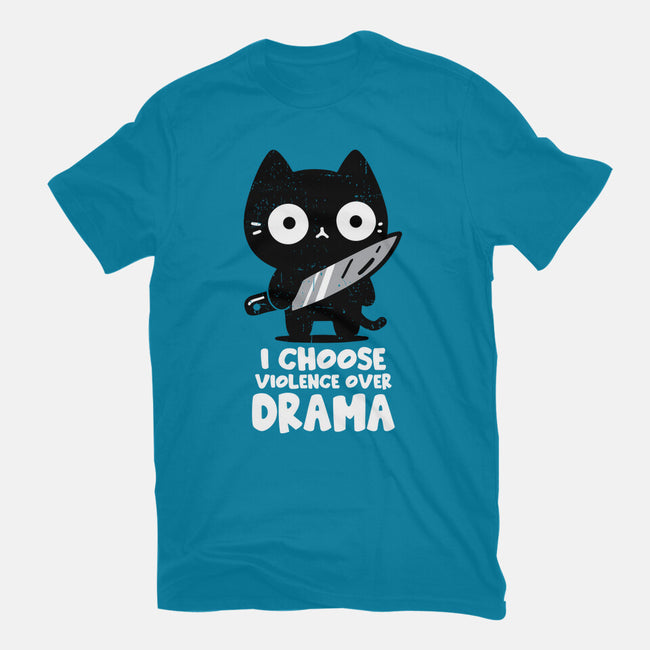 Violence Over Drama-Womens-Fitted-Tee-turborat14