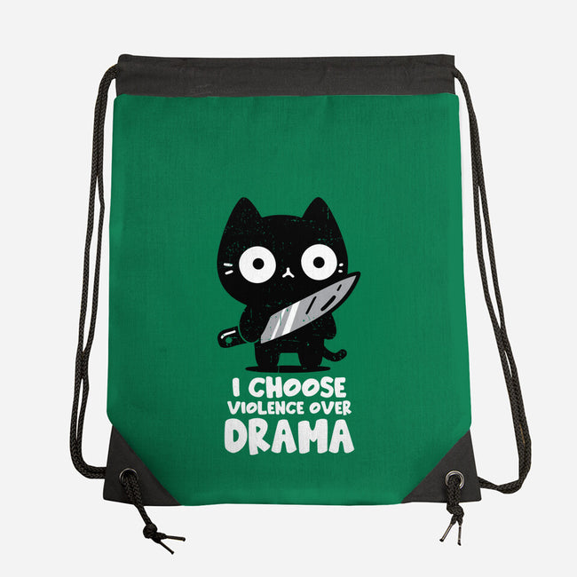 Violence Over Drama-None-Drawstring-Bag-turborat14