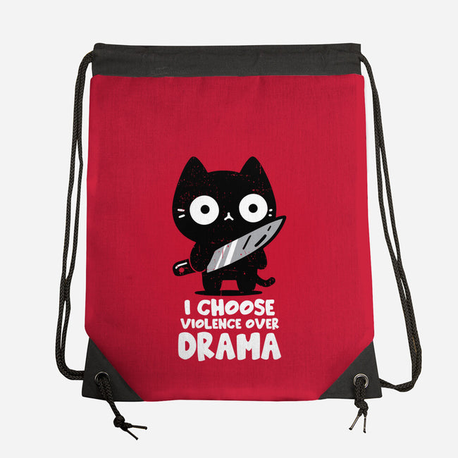 Violence Over Drama-None-Drawstring-Bag-turborat14