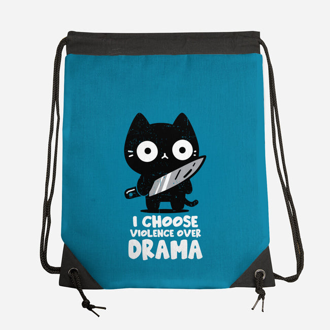 Violence Over Drama-None-Drawstring-Bag-turborat14